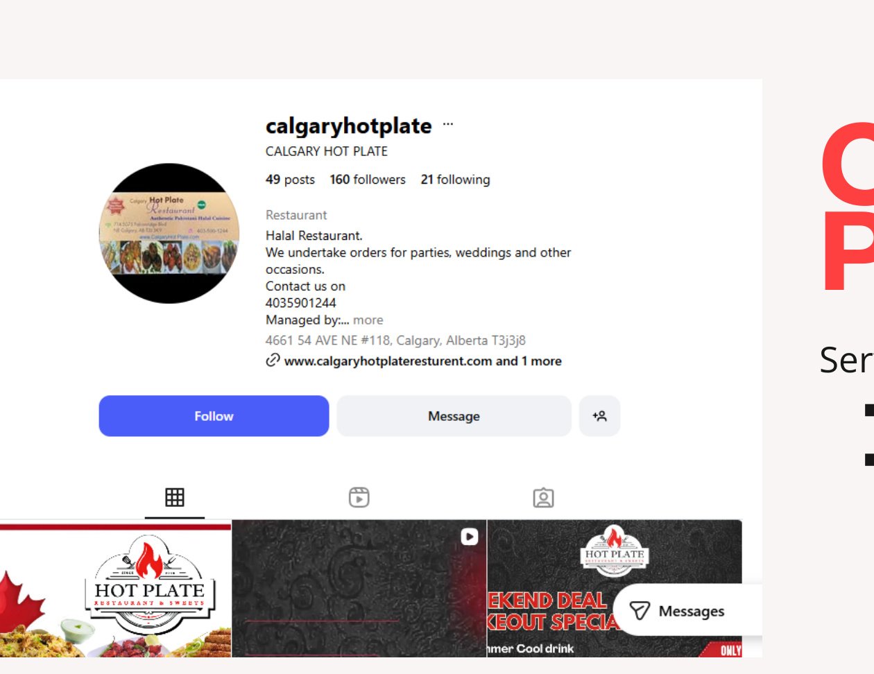 Calgary Hot Plate portfolio preview
