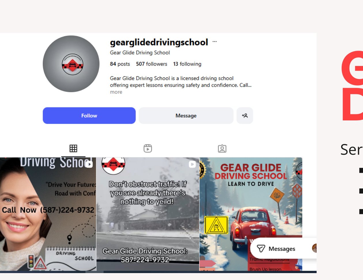 Gear Glide Driving School portfolio preview